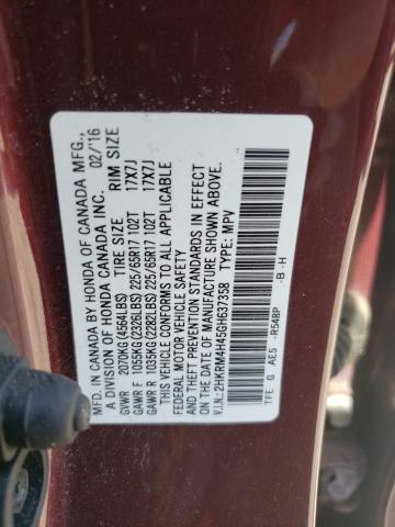 Photo 13 VIN: 2HKRM4H45GH637358 - HONDA CRV 