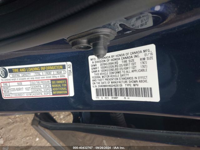 Photo 8 VIN: 2HKRM4H46GH626109 - HONDA CR-V 