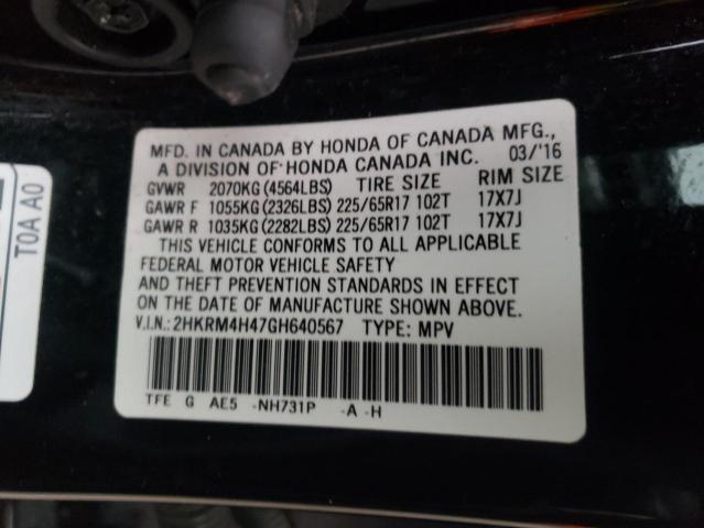 Photo 11 VIN: 2HKRM4H47GH640567 - HONDA CR-V SE 