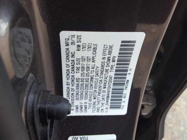 Photo 9 VIN: 2HKRM4H47GH702047 - HONDA CR-V SE 