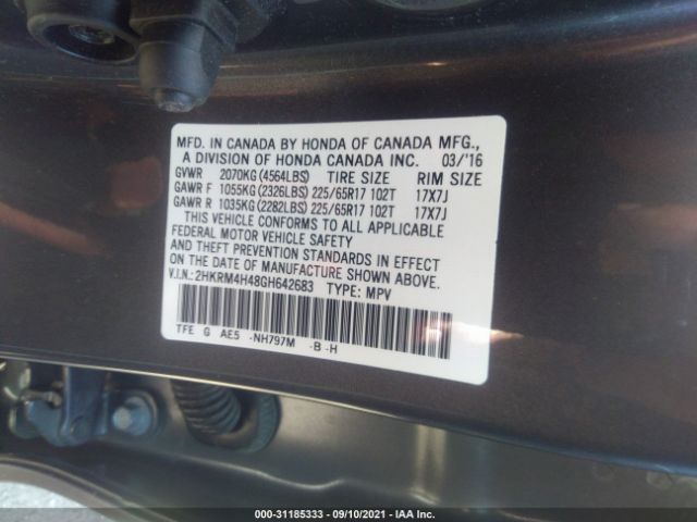 Photo 8 VIN: 2HKRM4H48GH642683 - HONDA CR-V 