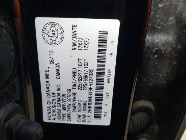 Photo 9 VIN: 2HKRM4H49FH124385 - HONDA CR-V SE 