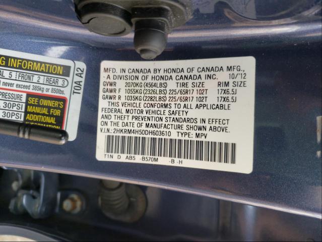 Photo 9 VIN: 2HKRM4H50DH603610 - HONDA CR-V EX 