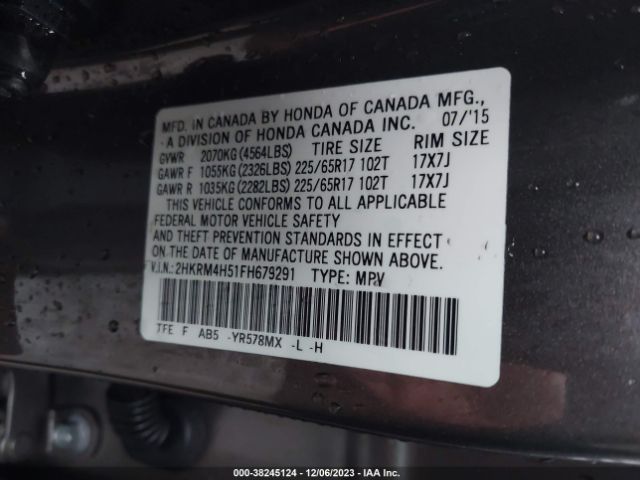 Photo 8 VIN: 2HKRM4H51FH679291 - HONDA CR-V 