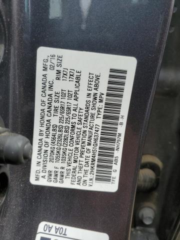 Photo 12 VIN: 2HKRM4H51GH637477 - HONDA CR-V EX 