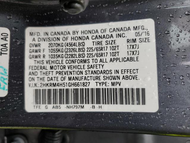 Photo 11 VIN: 2HKRM4H51GH661827 - HONDA CRV 