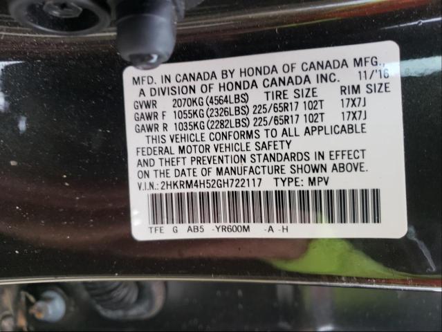 Photo 9 VIN: 2HKRM4H52GH722117 - HONDA CR-V EX 