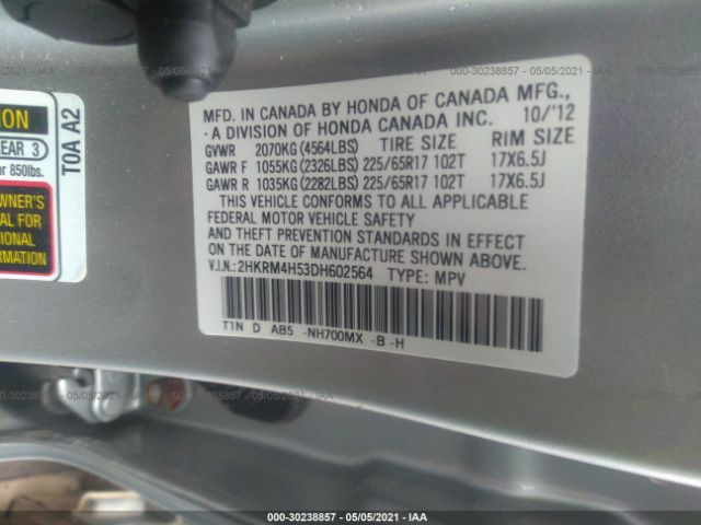 Photo 8 VIN: 2HKRM4H53DH602564 - HONDA CR-V 