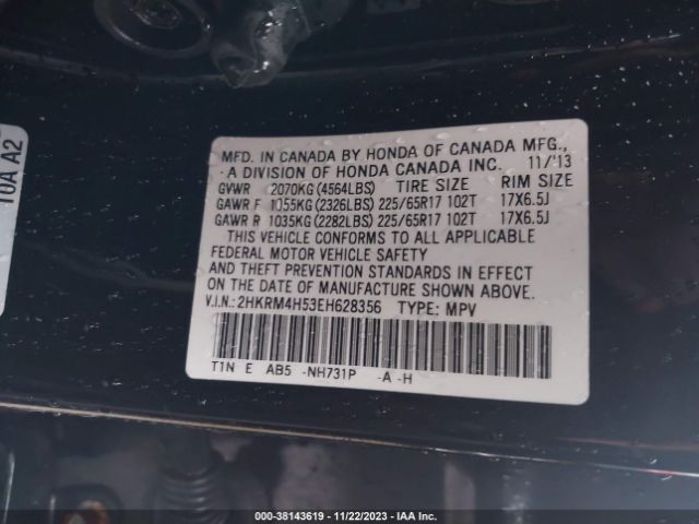 Photo 8 VIN: 2HKRM4H53EH628356 - HONDA CR-V 