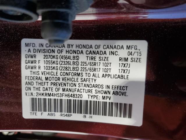 Photo 13 VIN: 2HKRM4H53FH648320 - HONDA CRV 