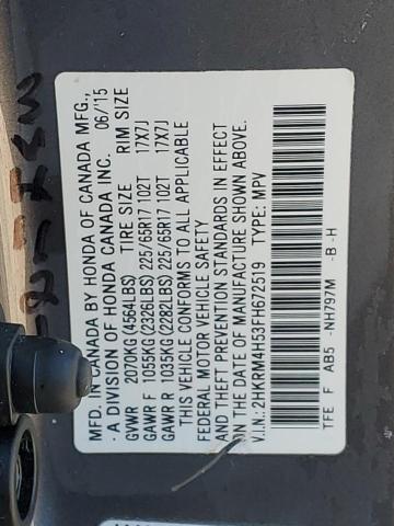 Photo 11 VIN: 2HKRM4H53FH672519 - HONDA CRV 