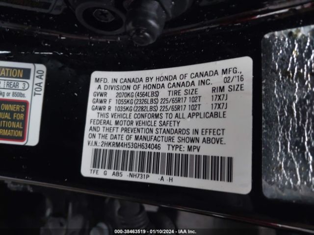 Photo 8 VIN: 2HKRM4H53GH634046 - HONDA CR-V 