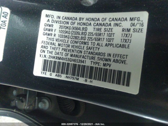 Photo 8 VIN: 2HKRM4H53GH653941 - HONDA CR-V 