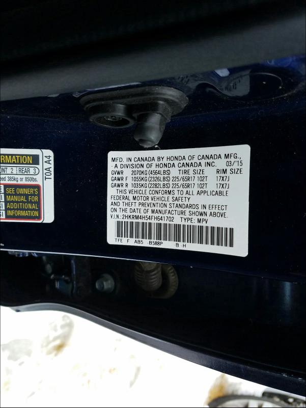 Photo 9 VIN: 2HKRM4H54FH641702 - HONDA CR-V EX 