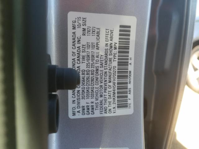 Photo 9 VIN: 2HKRM4H54FH705270 - HONDA CR-V EX 