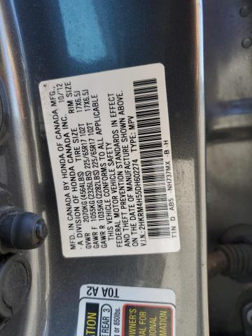 Photo 12 VIN: 2HKRM4H55DH602274 - HONDA CRV 