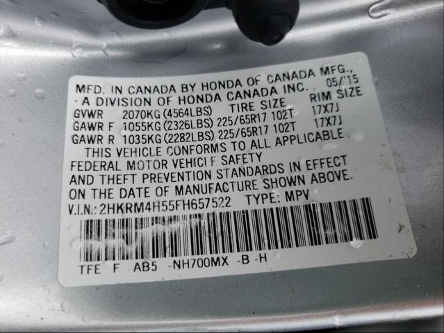 Photo 9 VIN: 2HKRM4H55FH657522 - HONDA CR-V EX 