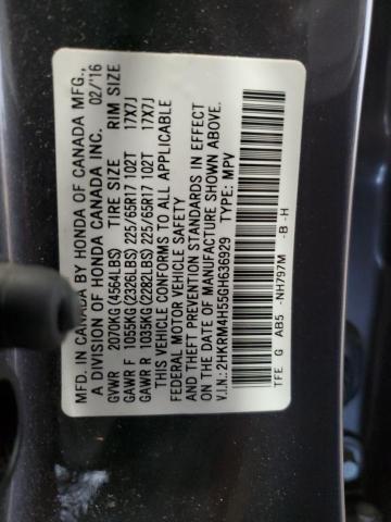 Photo 12 VIN: 2HKRM4H55GH636929 - HONDA CR-V EX 