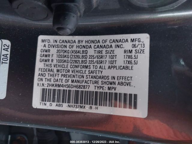 Photo 8 VIN: 2HKRM4H56DH682877 - HONDA CR-V 