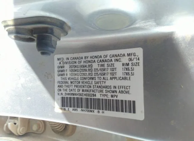 Photo 8 VIN: 2HKRM4H56EH690284 - HONDA CR-V 