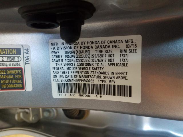 Photo 9 VIN: 2HKRM4H56FH640762 - HONDA CR-V EX 