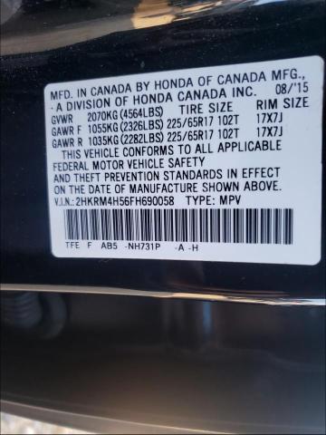 Photo 9 VIN: 2HKRM4H56FH690058 - HONDA CR-V EX 