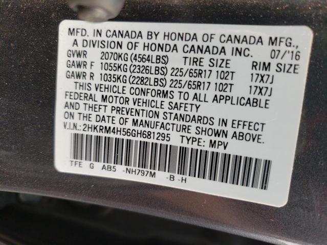 Photo 9 VIN: 2HKRM4H56GH681295 - HONDA CR-V EX 