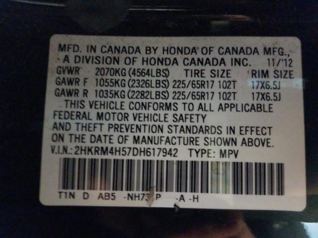 Photo 9 VIN: 2HKRM4H57DH617942 - HONDA CR-V EX 