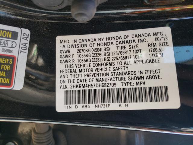 Photo 9 VIN: 2HKRM4H57DH682709 - HONDA CR-V EX 