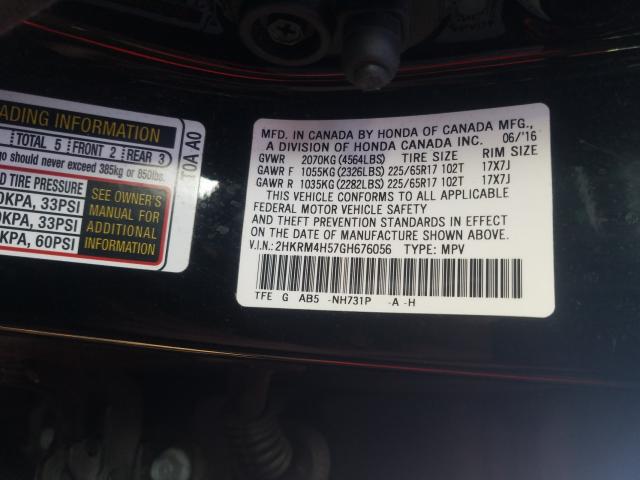 Photo 9 VIN: 2HKRM4H57GH676056 - HONDA CR-V EX 