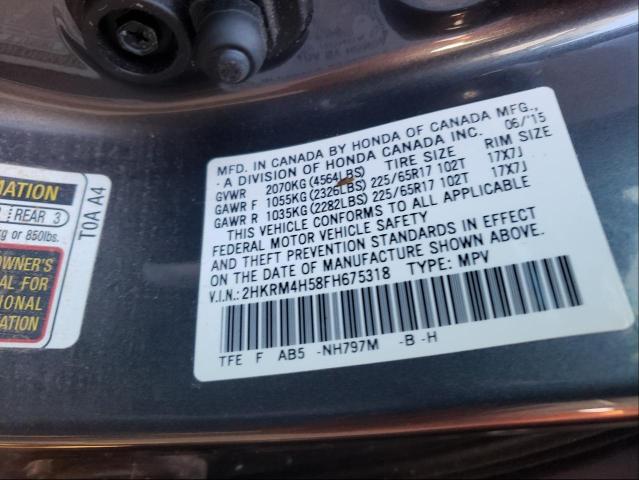 Photo 9 VIN: 2HKRM4H58FH675318 - HONDA CR-V EX 