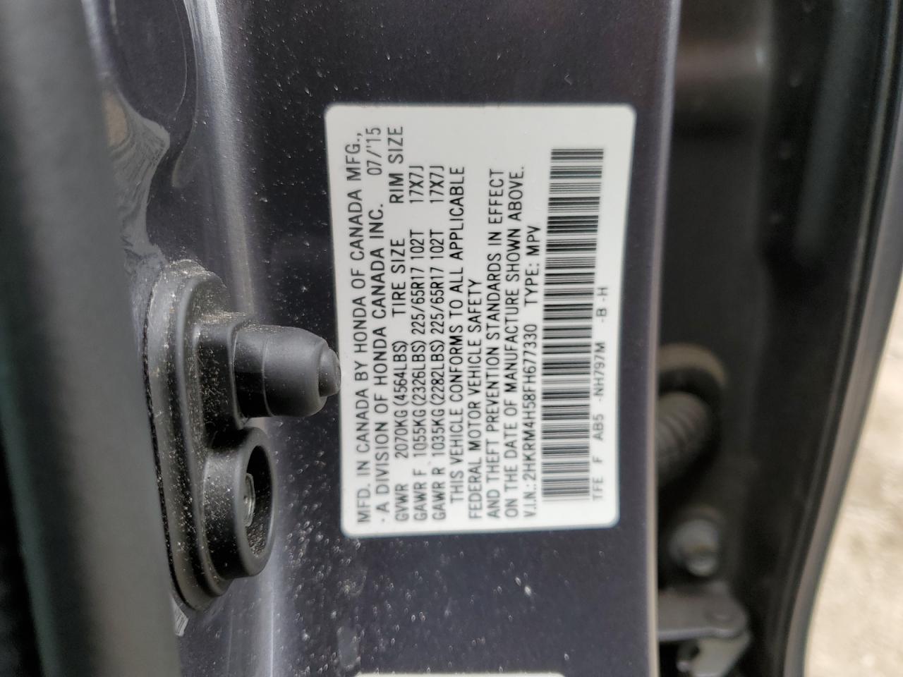 Photo 12 VIN: 2HKRM4H58FH677330 - HONDA CR-V 