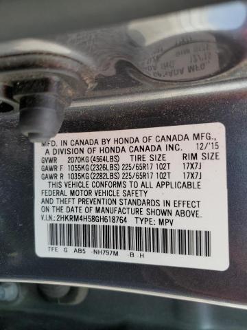 Photo 12 VIN: 2HKRM4H58GH618764 - HONDA CR-V EX 