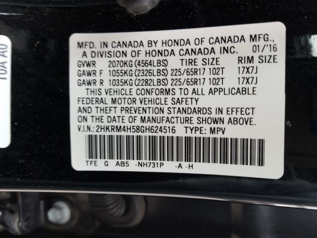 Photo 9 VIN: 2HKRM4H58GH624516 - HONDA CR-V EX 