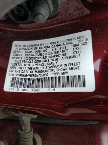 Photo 9 VIN: 2HKRM4H58GH702860 - HONDA CR-V EX 