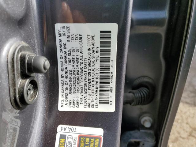 Photo 9 VIN: 2HKRM4H59FH683136 - HONDA CR-V EX 