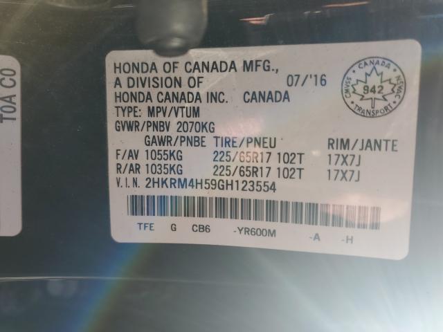 Photo 9 VIN: 2HKRM4H59GH123554 - HONDA CR-V EX 