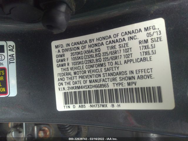 Photo 8 VIN: 2HKRM4H5XDH668965 - HONDA CR-V 