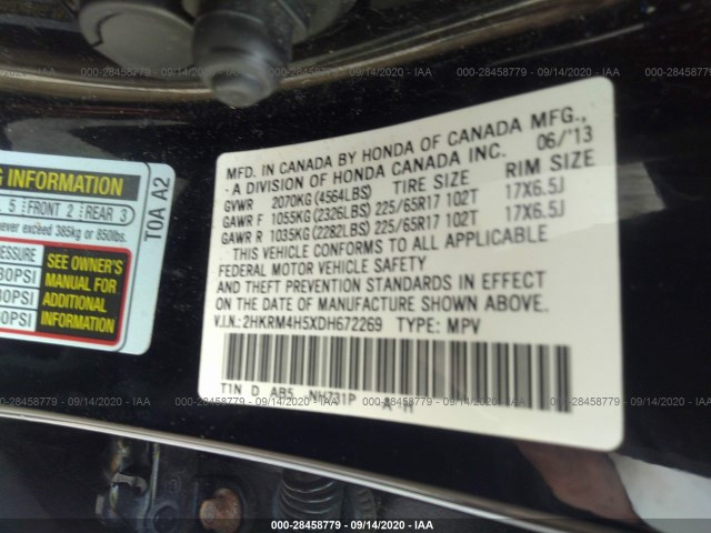 Photo 8 VIN: 2HKRM4H5XDH672269 - HONDA CR-V 