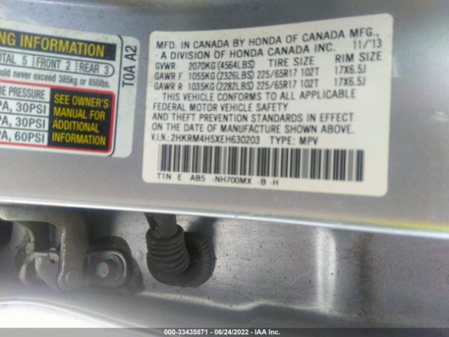 Photo 8 VIN: 2HKRM4H5XEH630203 - HONDA CR-V 