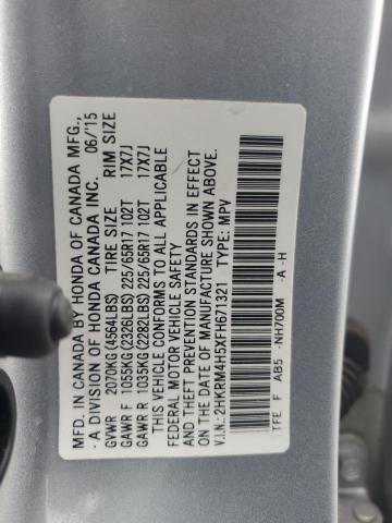 Photo 12 VIN: 2HKRM4H5XFH671321 - HONDA CRV 