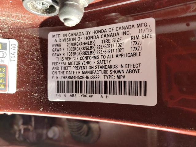 Photo 12 VIN: 2HKRM4H5XGH612822 - HONDA CR-V EX 