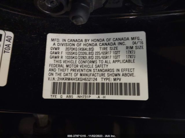 Photo 8 VIN: 2HKRM4H5XGH652124 - HONDA CR-V 