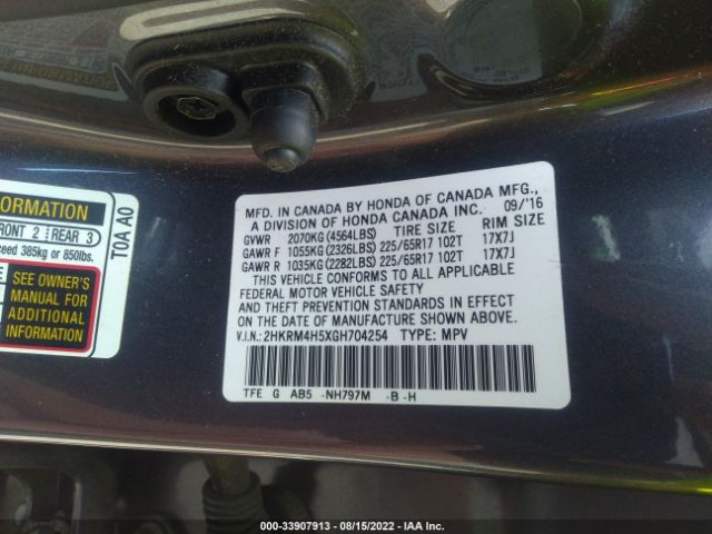 Photo 8 VIN: 2HKRM4H5XGH704254 - HONDA CR-V 