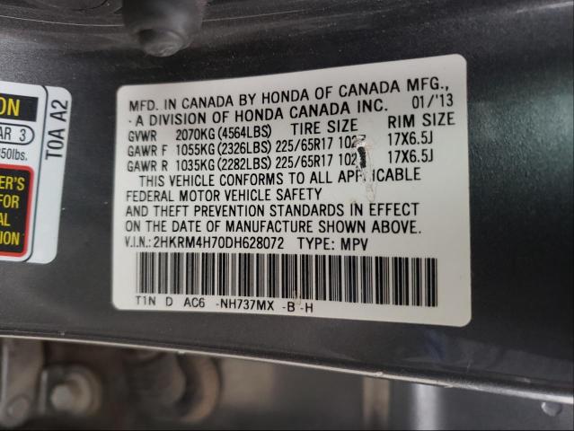 Photo 9 VIN: 2HKRM4H70DH628072 - HONDA CR-V EXL 