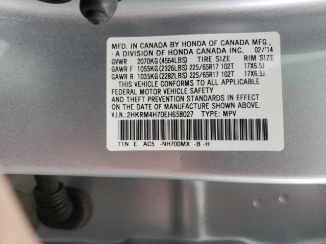 Photo 12 VIN: 2HKRM4H70EH658027 - HONDA CR-V EXL 