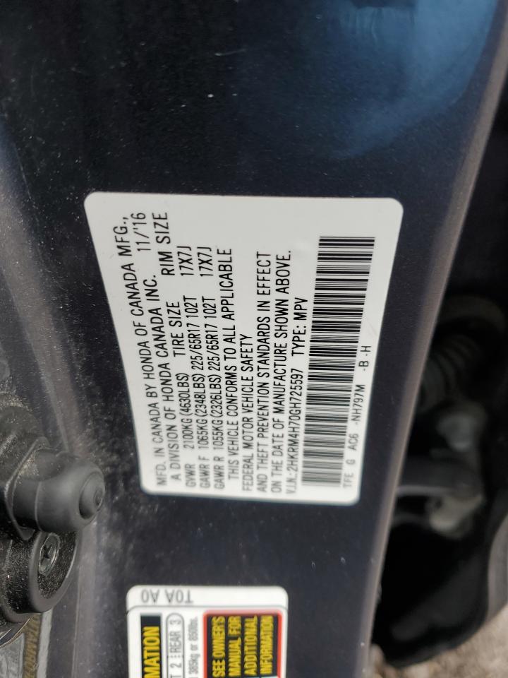 Photo 12 VIN: 2HKRM4H70GH725597 - HONDA CR-V 