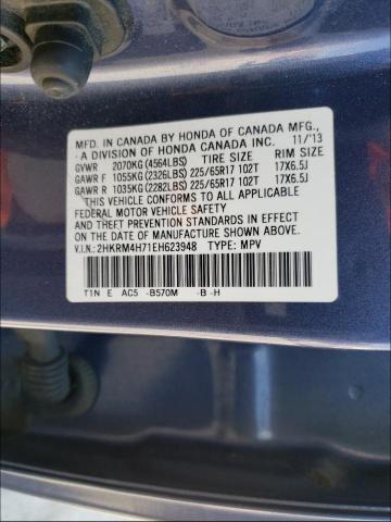 Photo 9 VIN: 2HKRM4H71EH623948 - HONDA CR-V EXL 