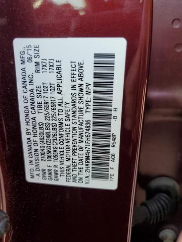 Photo 12 VIN: 2HKRM4H71FH674836 - HONDA CR-V EXL 