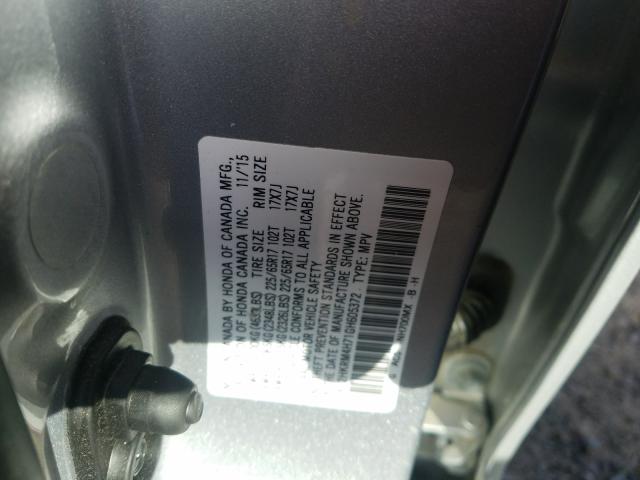 Photo 9 VIN: 2HKRM4H71GH605372 - HONDA CR-V EXL 